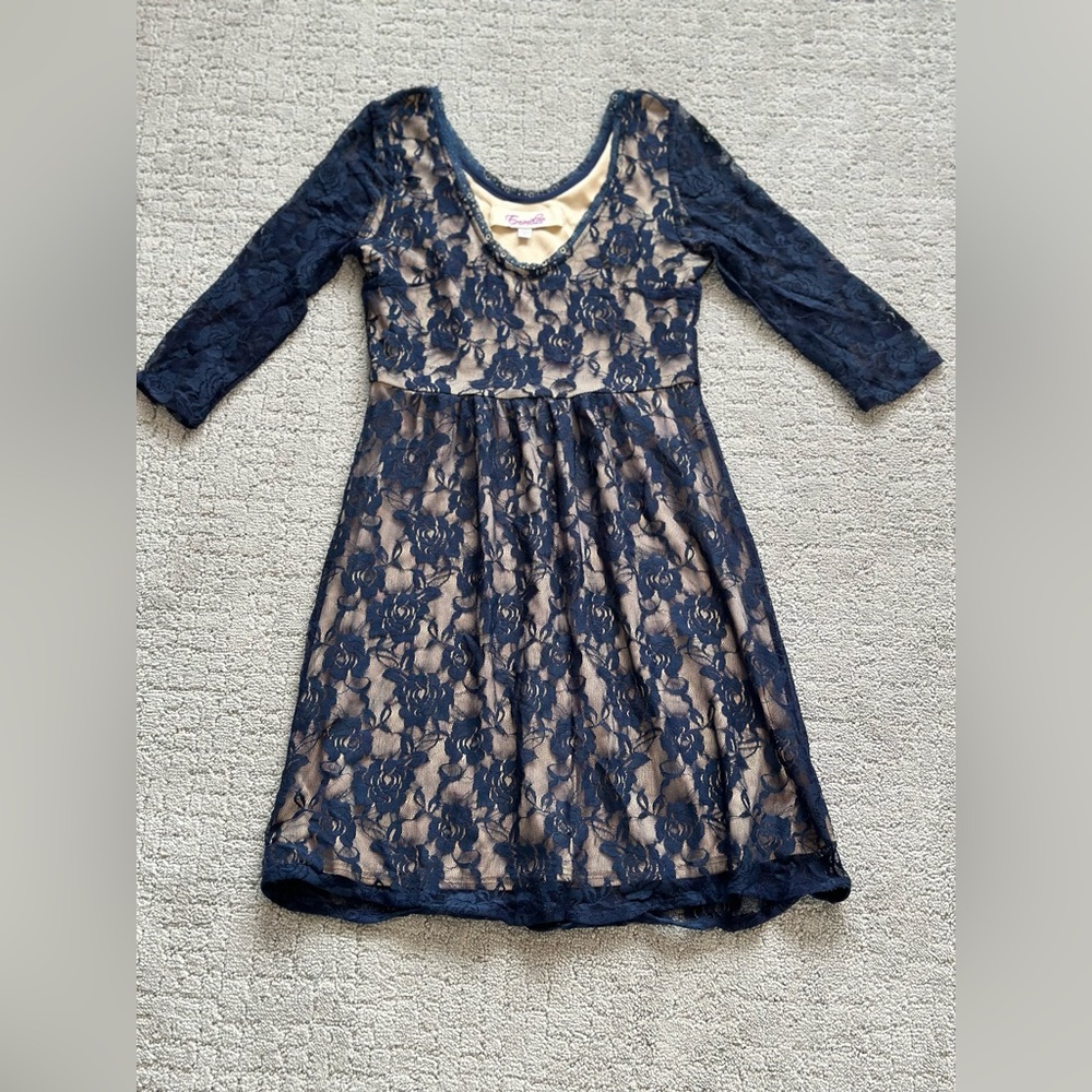 Francesca’s Navy Blue Dress - Size: S